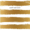 Picture of HAPPY BIRTHDAY CARD GOLD STRIPES